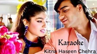 Kitna Haseen Chehra | Kumar Sanu | Karaoke With Scrolling Lyrics | In English | By MK Karaoke