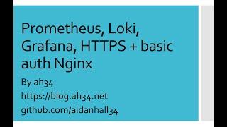 Prometheus, Loki, Grafana, and nginx automated setup with Ansible