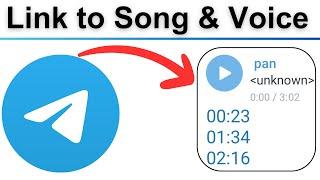 How to link to song and voice in telegram