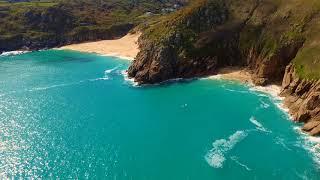 Cornwall's Minack Theatre and Porthcurno beach by Drone