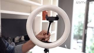 Selfie Ringlicht mit Stativ -  ideal für Blogger  LoomiPod XL mit Tripod für Smartphones - 4smarts