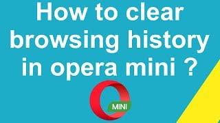 How to clear browsing history in opera mini ?