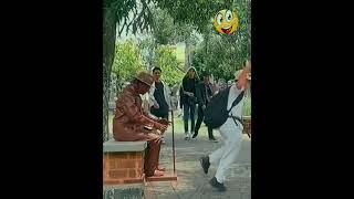 Prank-Patung Part 5... Funny reaction statue prank #shorts