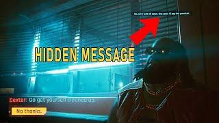 Don't go to washroom (Secret Message) Cyberpunk 2077 - The Heist