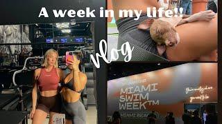 weekly vlog (miami swim week, my first casting(!!), puppy yoga & more)