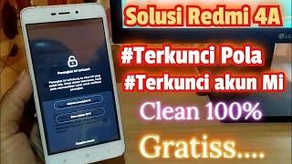 Servis HP Redmi 4A terkunci pola, akun MI, berhasil hilang permanen tanpa relock