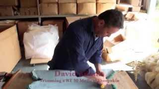 How to Trim a medical Sheepskin - David Adams of KydaLeather