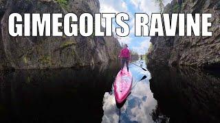 Paddling Gimegolts Canyon in Sweden! Epic SUP Paddle Board Hiking Ravine Adventure / Hike Starboard