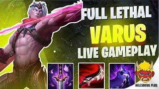 FULL LETHALITY ONESHOT VARUS = BIG DAMAGE - Wild Rift HellsDevil Plus Gameplay