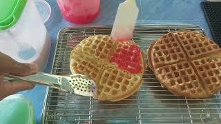 English 1 - How to make a waffle cake (Food Vlog)