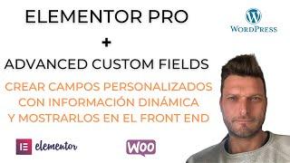   ELEMENTOR PRO + ADVANCED CUSTOM FIELDS + WOOCOMMERCE