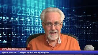 Python Tutorial 12: Simple Python Sorting Program
