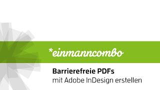 Barrierefreie PDFs mit Adobe InDesign erstellen