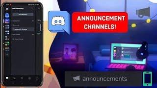 how to create announcement channel in discord server using mobile phone