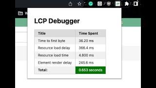 Debug LCP in webpage with this lightweight chrome extension - LCP Debugger