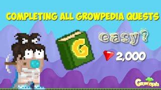 COMPLETING GROWPEDIA QUESTS [ EASY ?! ] | Growtopia