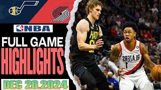 Portland Trail Blazers Vs Utah Jazz Full Game Dec 26,2024 NBA Season 2024-25