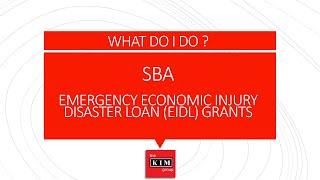 THE KIM GROUP - SBA ECONOMIC INJURY DISASTER LOANS (EIDL) GRANTS - HOW TO APPLY AND WHAT DO YOU NEED