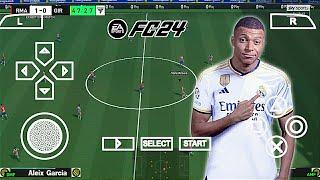 eFootball PES 2024 PPSSPP Patch EA FC24 Android V2 Update Transfer Real Faces Camera Ps5