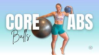 15 MIN CORE & ABS Workout | Pilates Ball and Exercise Ball