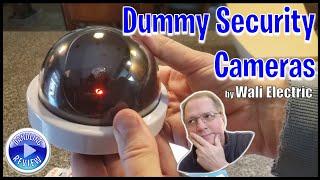 WALI Dummy Fake Security CCTV Dome Camera with Flashing Red LED Light