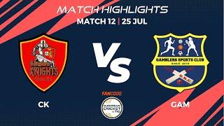 Match 12 - CK vs GAM | Highlights | FanCode ECT10 Portugal | Portugal 2022 | ECT22.034