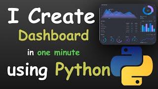 I Create Dashboard in One Minute using Python | Python for beginners | #python #coding #programming