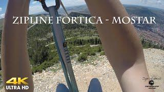 Zipline Fortica i Alpski most - Mostar (4K video)