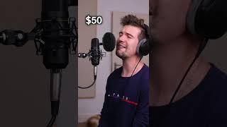 $50 vs. $500 Microphone #shorts #microphone #cover #singer