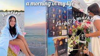 a 7 am morning in my life | Sunrise, farmers market