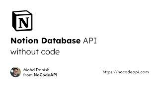 Notion Database API without code