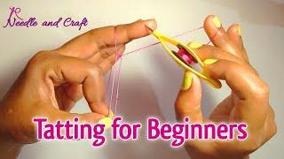 How to do shuttle tatting from basics Lesson 1 (kannada version) by Needle and Craft !!