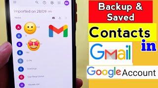 How to Backup and Saved Contacts in Gmail Account