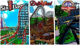 Theme Park Tycoon 2's *MOST* Realistic MEGA PARKS!  - Six Flags, DollyWood, Alton Towers AND MORE!