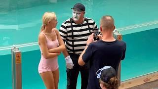 LAUGH OUT LOUD With Mime Tom at SeaWorld Orlando | Tom the Mime