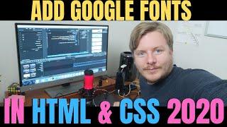 How to Add Google Fonts in HTML and CSS in 2020