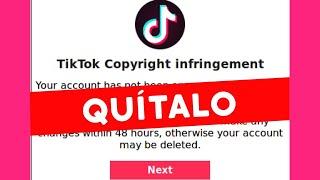 🟪 COMO QUITAR EL COPYRIGHT EN TIKTOK 2024 (SOLUCIONADO)