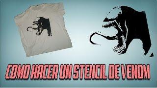 Tutorial de como hacer un stencil  de venom / How to make a venom stencil