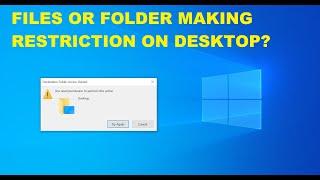 How To Restrict or Prevent User to Making Files/Folder on Desktop or Download In Windows 10/11