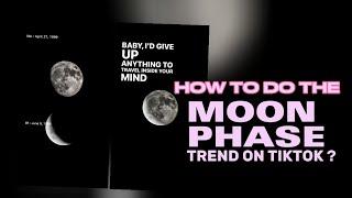 How to do the moon phase soulmate trend on tiktok | Soulmate moon phase tiktok trend tutorial