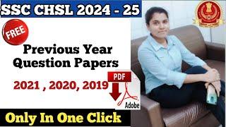  FREE ! Download  SSC CHSL previous year questions paper 2021 Hwo to crack ssc chsl2023