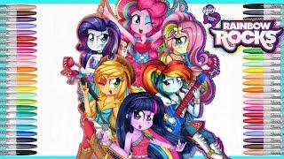 Equestria Girls Rainbow Rocks Anime Coloring Pages Mewarnai Kuda Poni