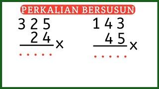 Cara Mudah Menghitung Perkalian Bersusun Ratusan dengan Puluhan || Matematika SD