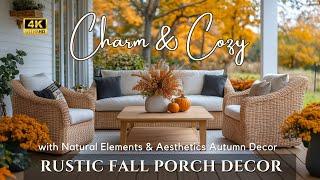 10 Rustic Fall Porch Decor Ideas: Cozy Outdoor Space with Natural Elements & Aesthetics Autumn Decor