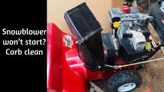 Craftsman/murray snowblower won’t start. Carb cleaning tutorial.