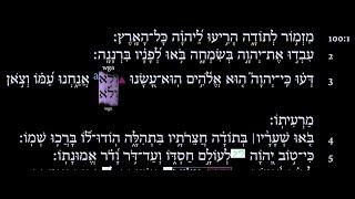 Hebrew immersion - Psalm 100, and Psalm 121 per request - word for word translation - rabbi Yirmeyah