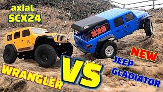 New SCX24 Jeep Gladiator VS Wrangler What is the difference Homemade course and beach comparison
