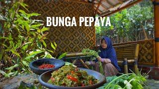 Menikmati Hidup di Desa | menanam bawang | memasak bunga dan daun pepaya