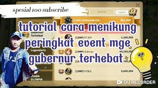 tutorial cara menikung peringkat mge gubernur terhebat dg cepat dan aman tentunya - rise of kingdoms