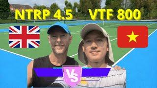 Nghia vs Tom Set 1 NTRP (4.0-4.5) VTF (750-800) Tennis Ladder match in Saigon Vietnam Jan 2024